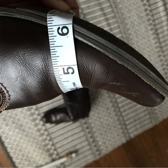 Sz 7🌹Leather Shearling Tall Boots Marelbo - Picture 16 of 16